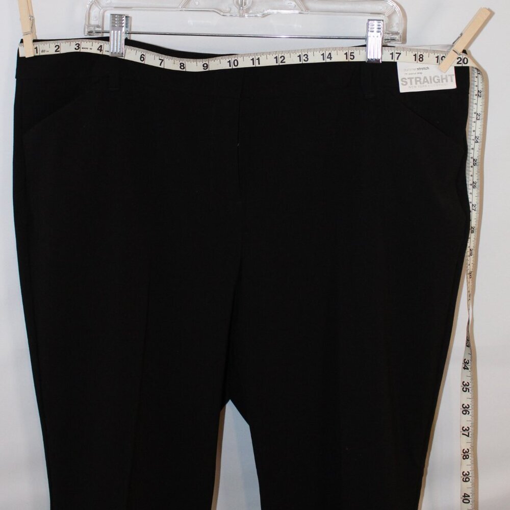 NY&C Vintage Y2K mid-rise 7th Avenue straight‎ leg crop black pants 18 BNWT - Picture 10 of 12